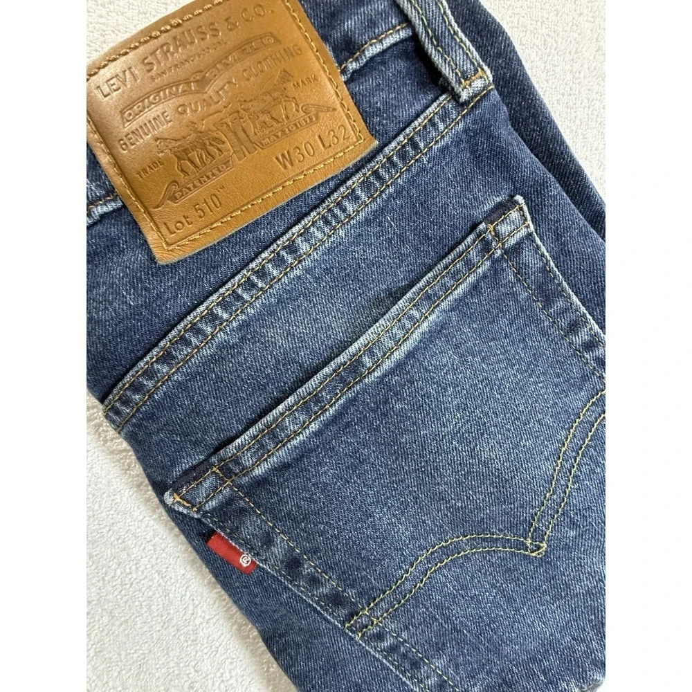 Levi's 511 Jeans Mens 30x32 Blue Slim Fit Medium Wash Faded American Denim Pants